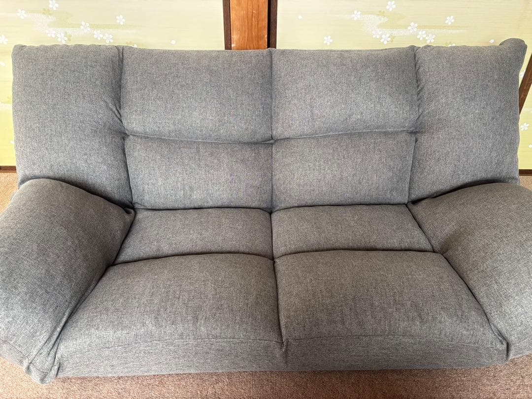 【ニトリ】形が自在に変えられるコンパクトソファ(ツバサ3 GY)