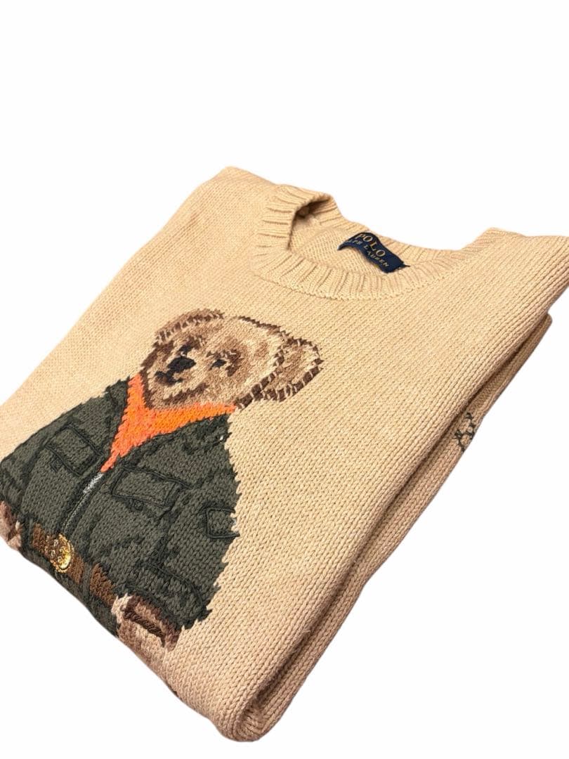 【極美品】確実正規品ポロラルフローレン即完売コットンポロベアセーターXS