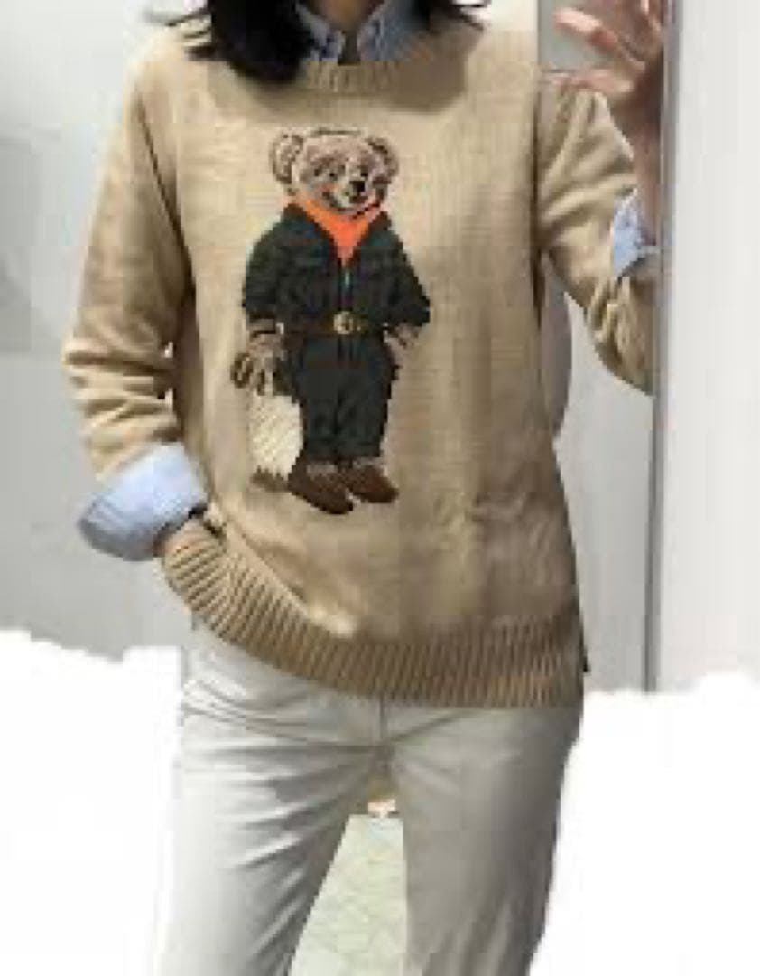 【極美品】確実正規品ポロラルフローレン即完売コットンポロベアセーターXS