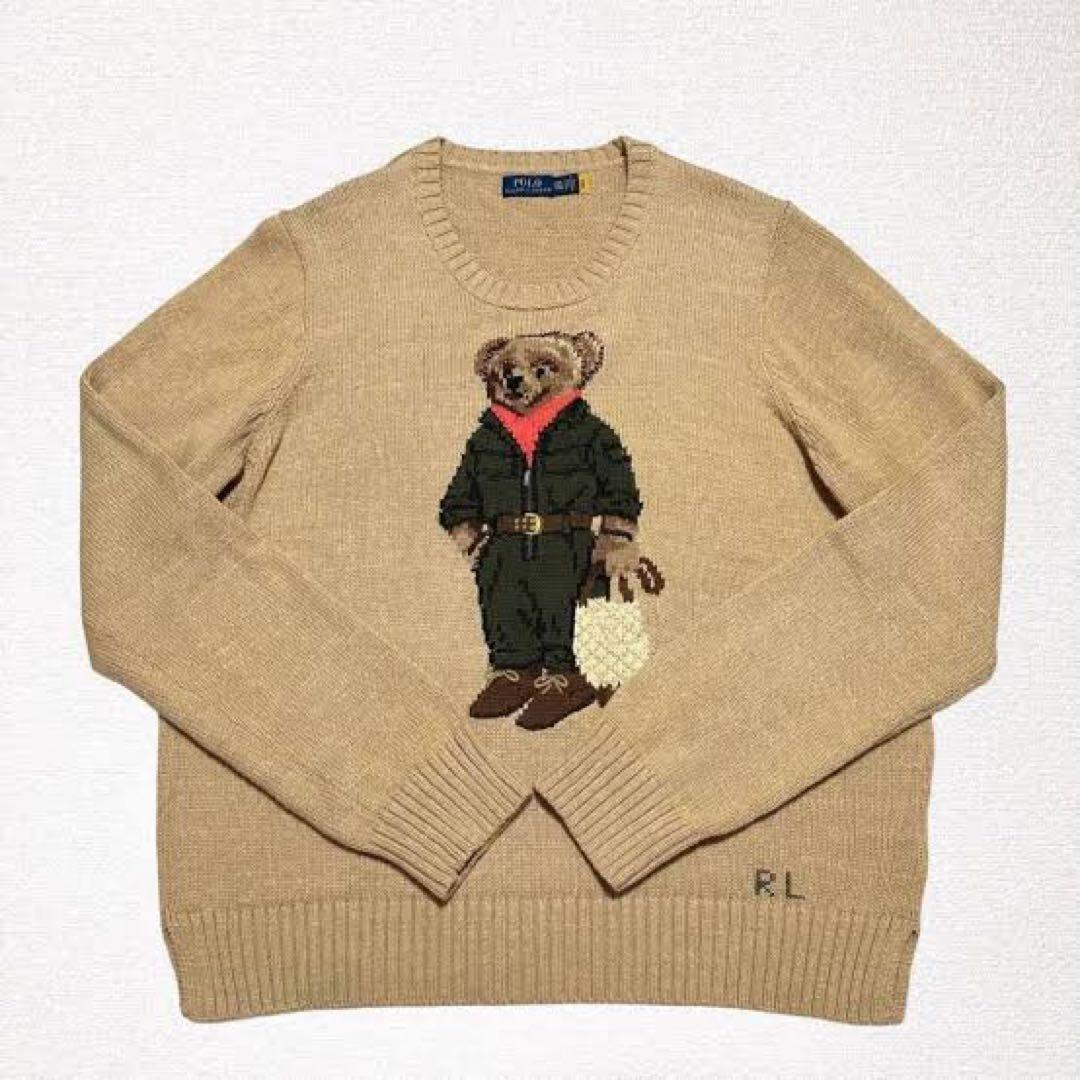 【極美品】確実正規品ポロラルフローレン即完売コットンポロベアセーターXS