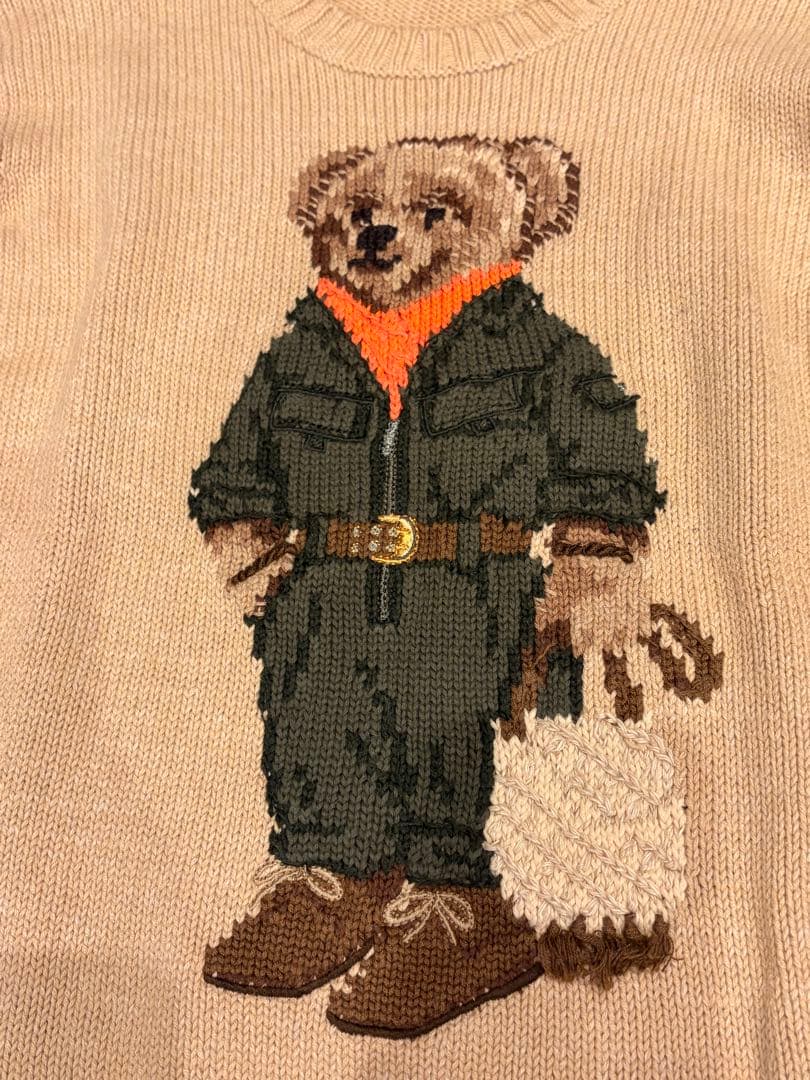 【極美品】確実正規品ポロラルフローレン即完売コットンポロベアセーターXS