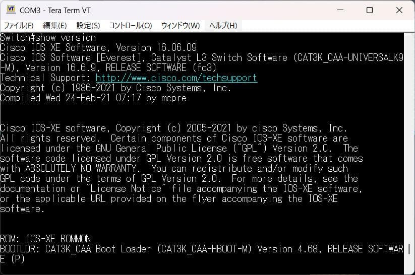 Cisco Catalyst WS-C3850-24T-E / L3スイッチ