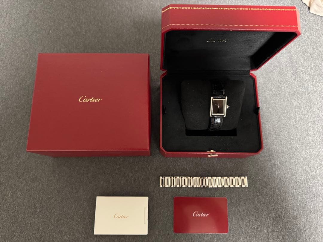 カルティエ タンクマスト SM WSTA0071 極美品 ブラックダイヤル