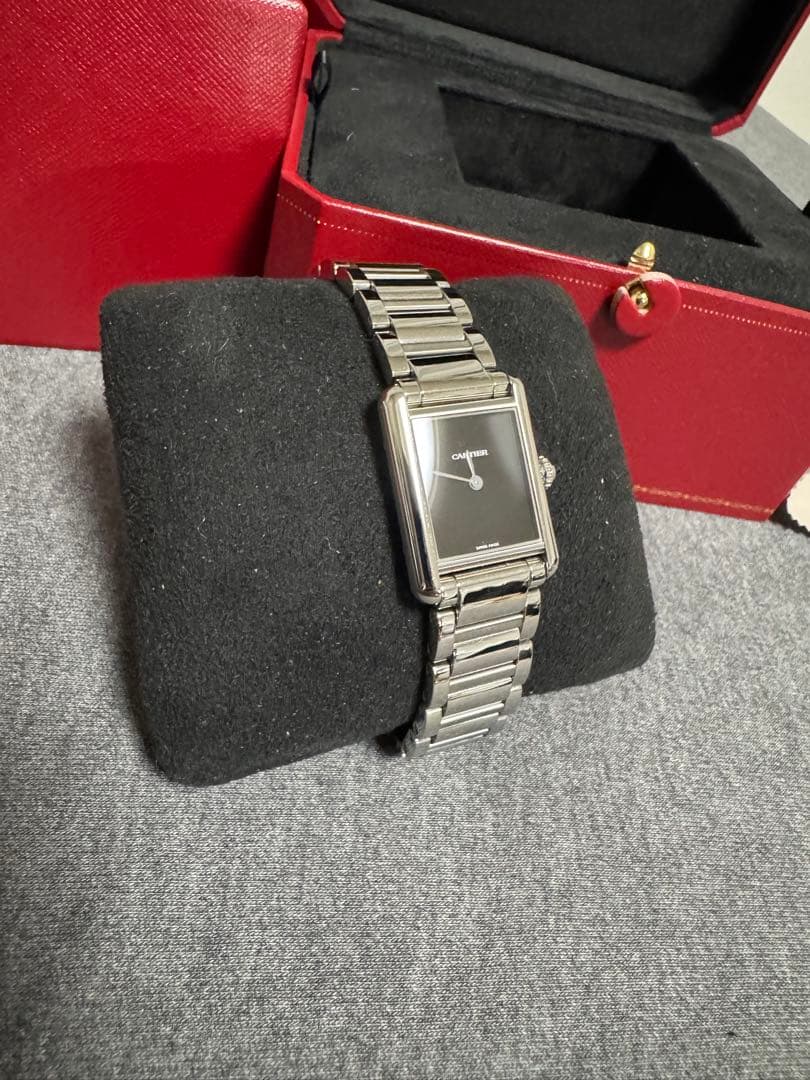 カルティエ タンクマスト SM WSTA0071 極美品 ブラックダイヤル