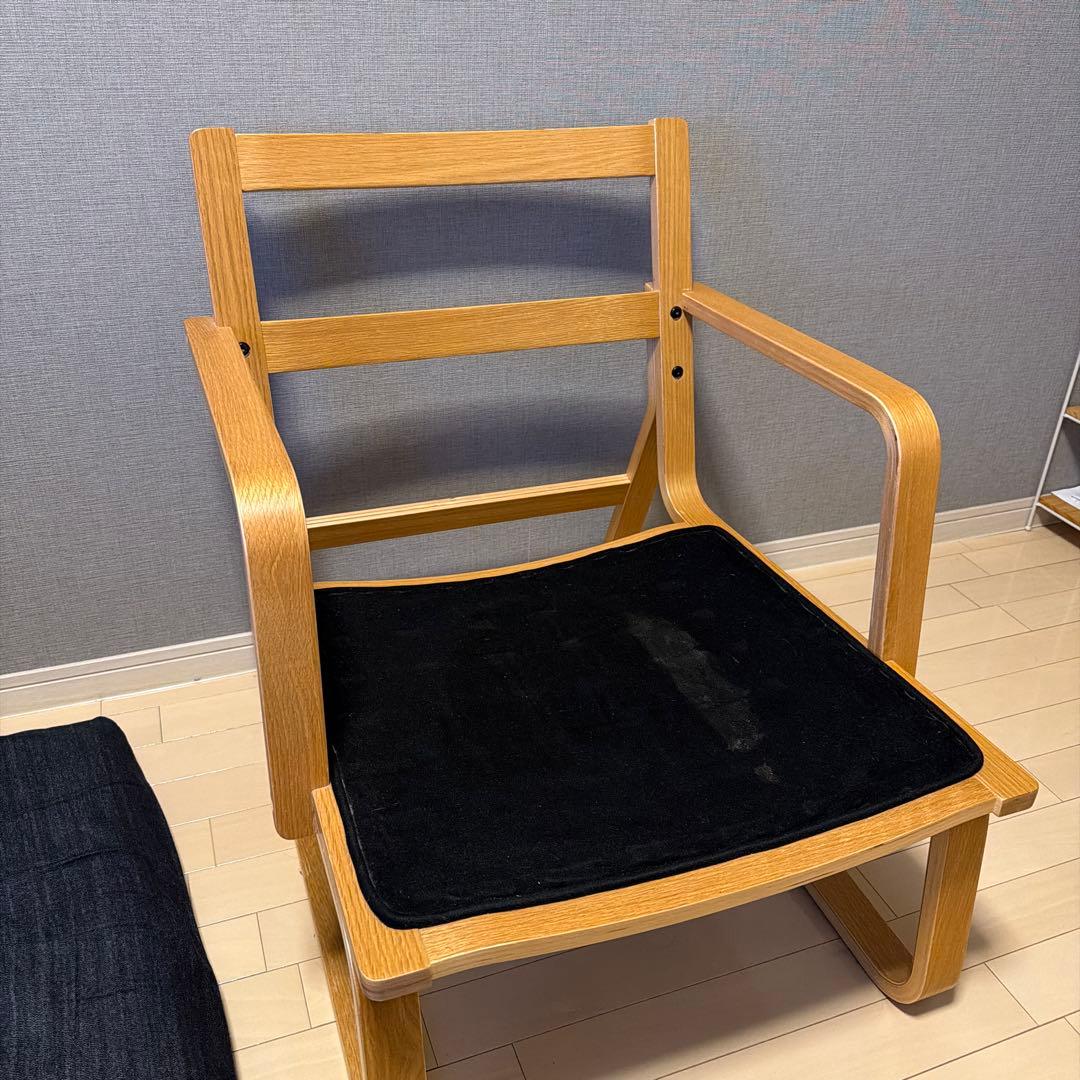 送料込み　無印良品　リビングでもダイニングでもシリーズ　一人ソファ肘掛有