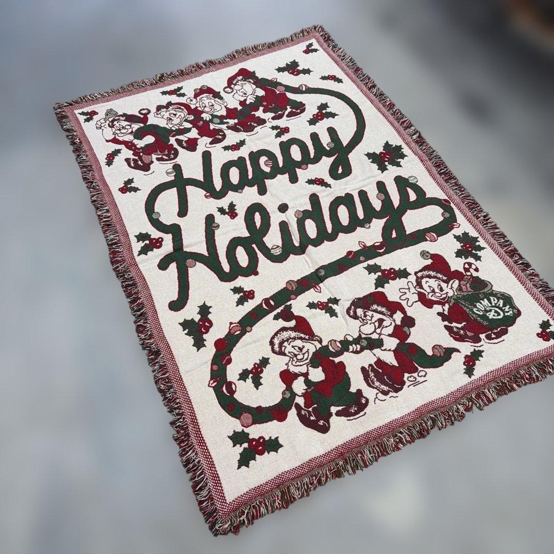 ディズニー　7人の小人　クリスマス　マルチカバー　ソファカバー　183x128