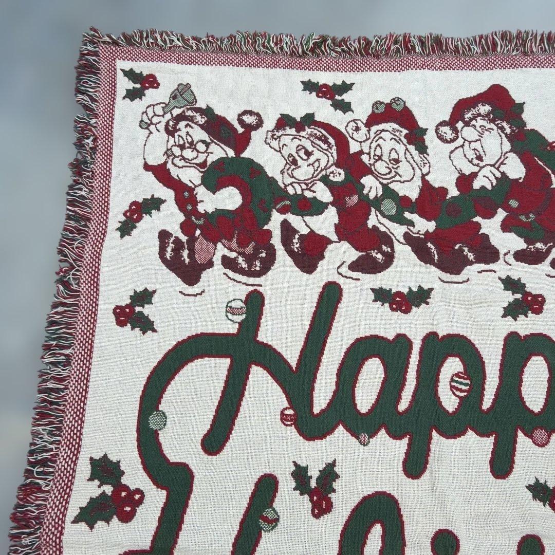 ディズニー　7人の小人　クリスマス　マルチカバー　ソファカバー　183x128