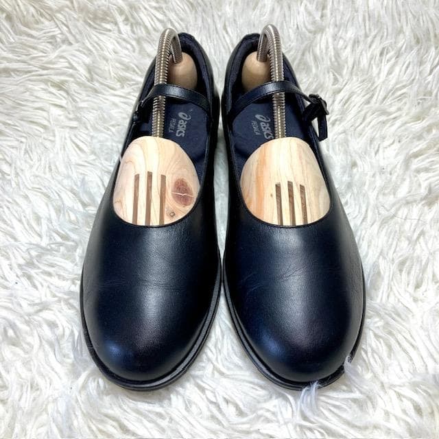 美品 ASICS PEDALA ペダラ パンプス 牛革 黒 23.5㎝