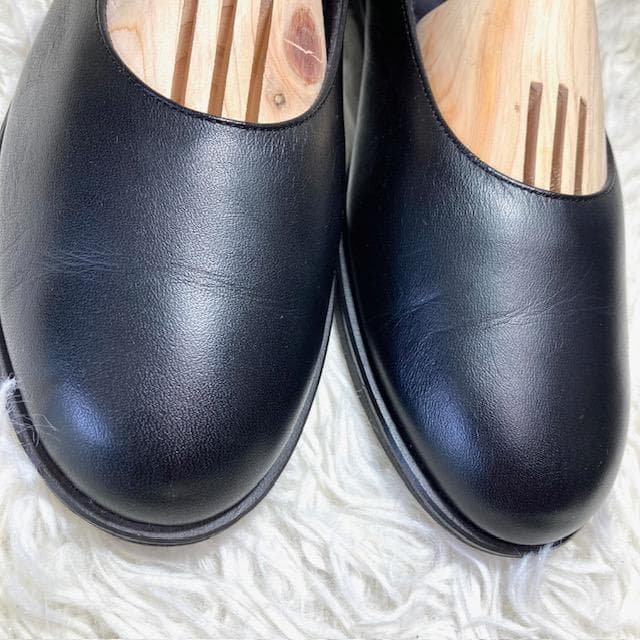 美品 ASICS PEDALA ペダラ パンプス 牛革 黒 23.5㎝