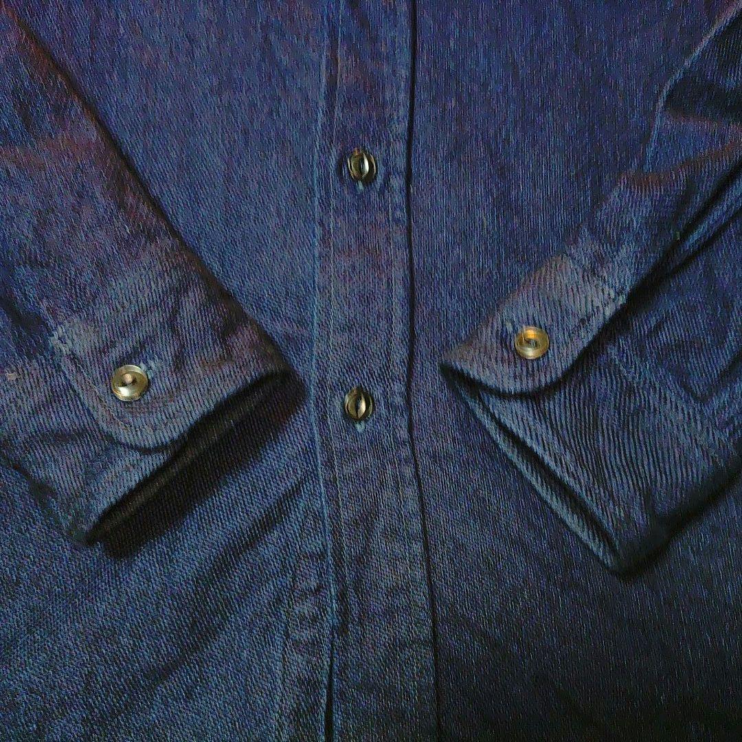 ウエス無地ネルシャツ UES インディゴヘビーネルシャツ No 501655 L