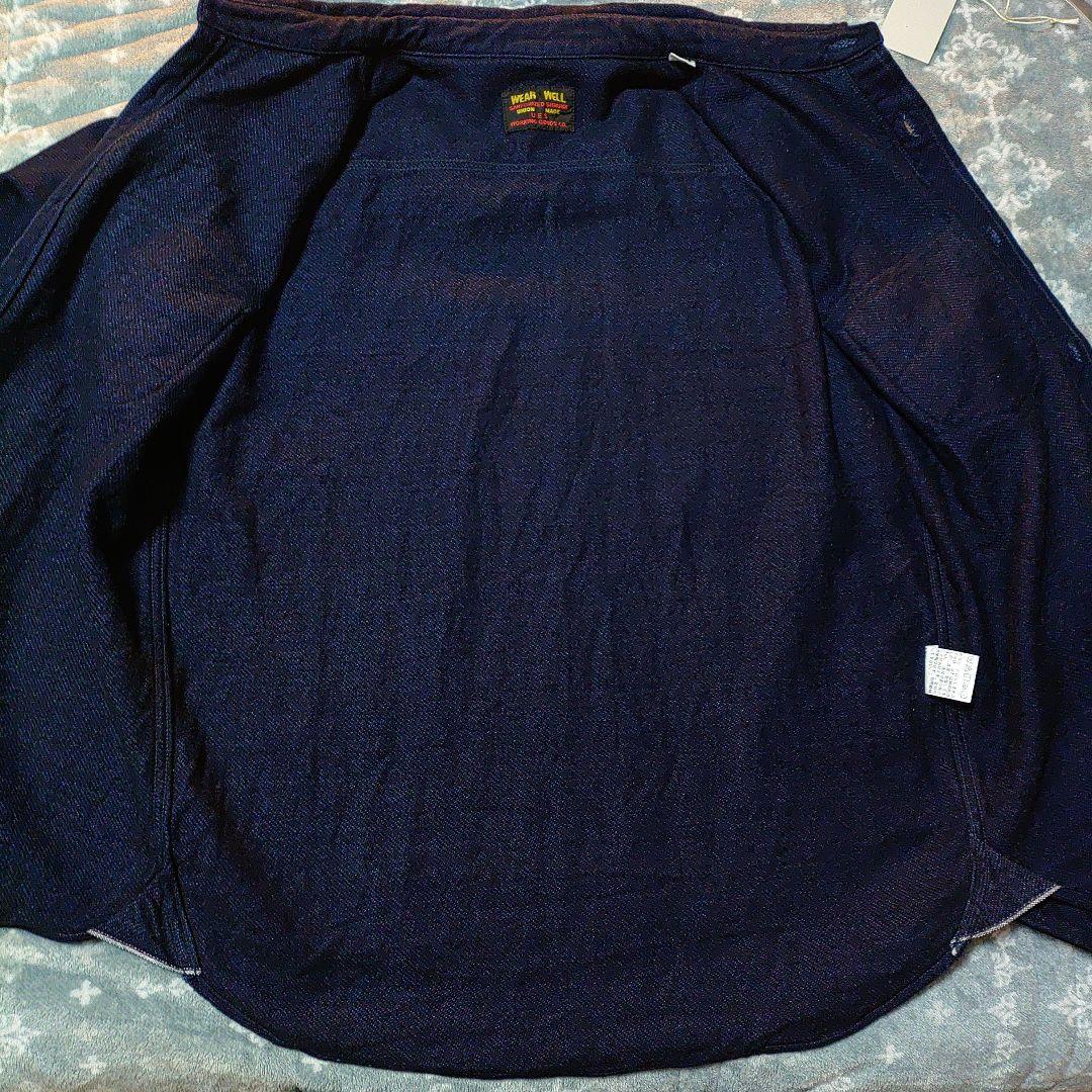 ウエス無地ネルシャツ UES インディゴヘビーネルシャツ No 501655 L