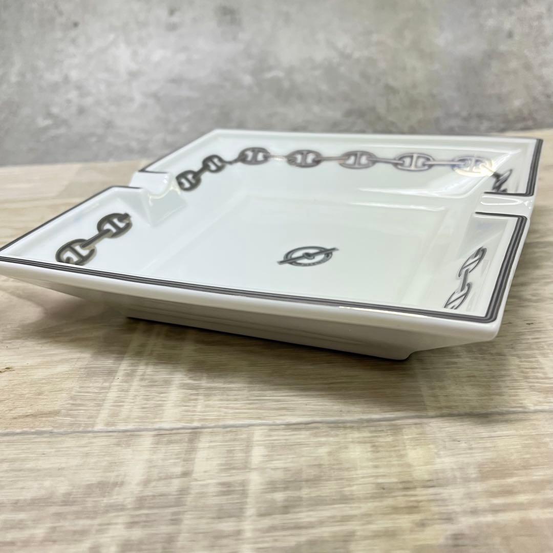 た*ま様 ★2 HERMES シェーヌダンクル 灰皿 陶器 アッシュトレイ シル
