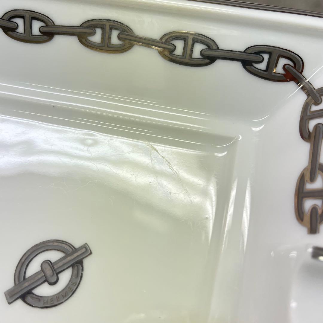 た*ま様 ★2 HERMES シェーヌダンクル 灰皿 陶器 アッシュトレイ シル