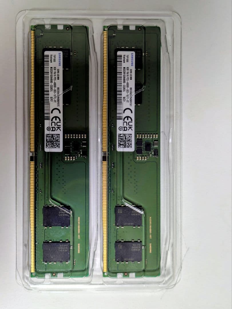 Samsung 8GB DDR5 SDRAM メモリー 2枚セット