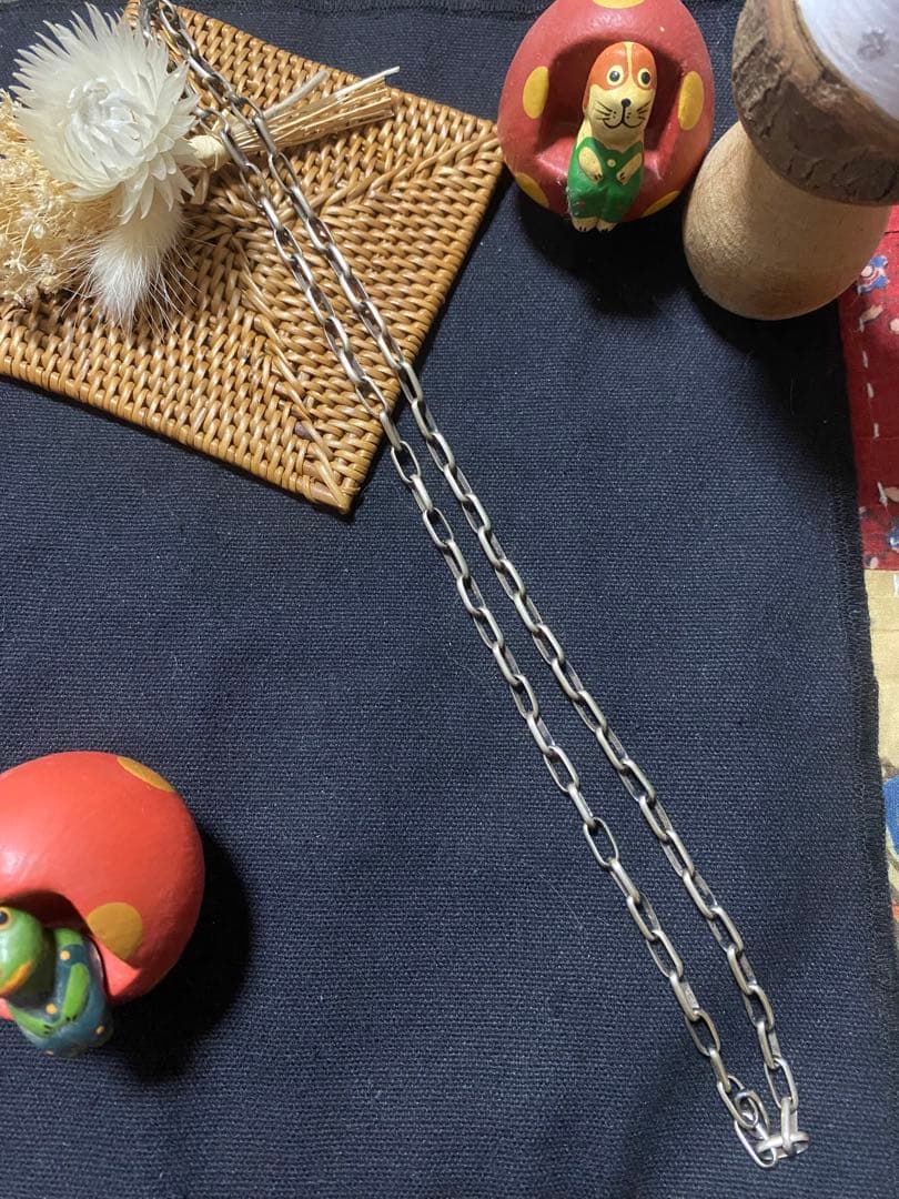 インディアンジュエリー　ナバホ族ハンドメイドチェーン　60cm
