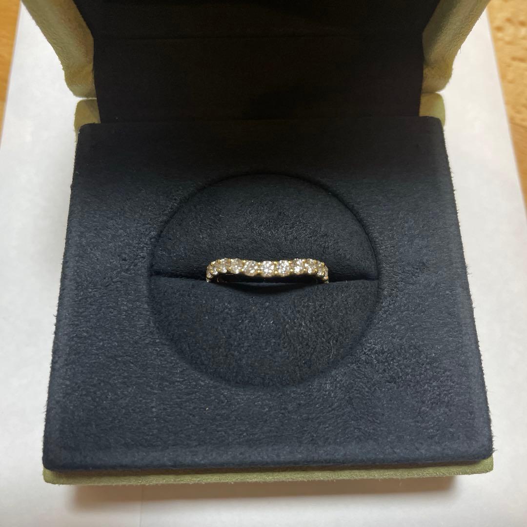 K18 ダイヤモンドハーフエタニティリング