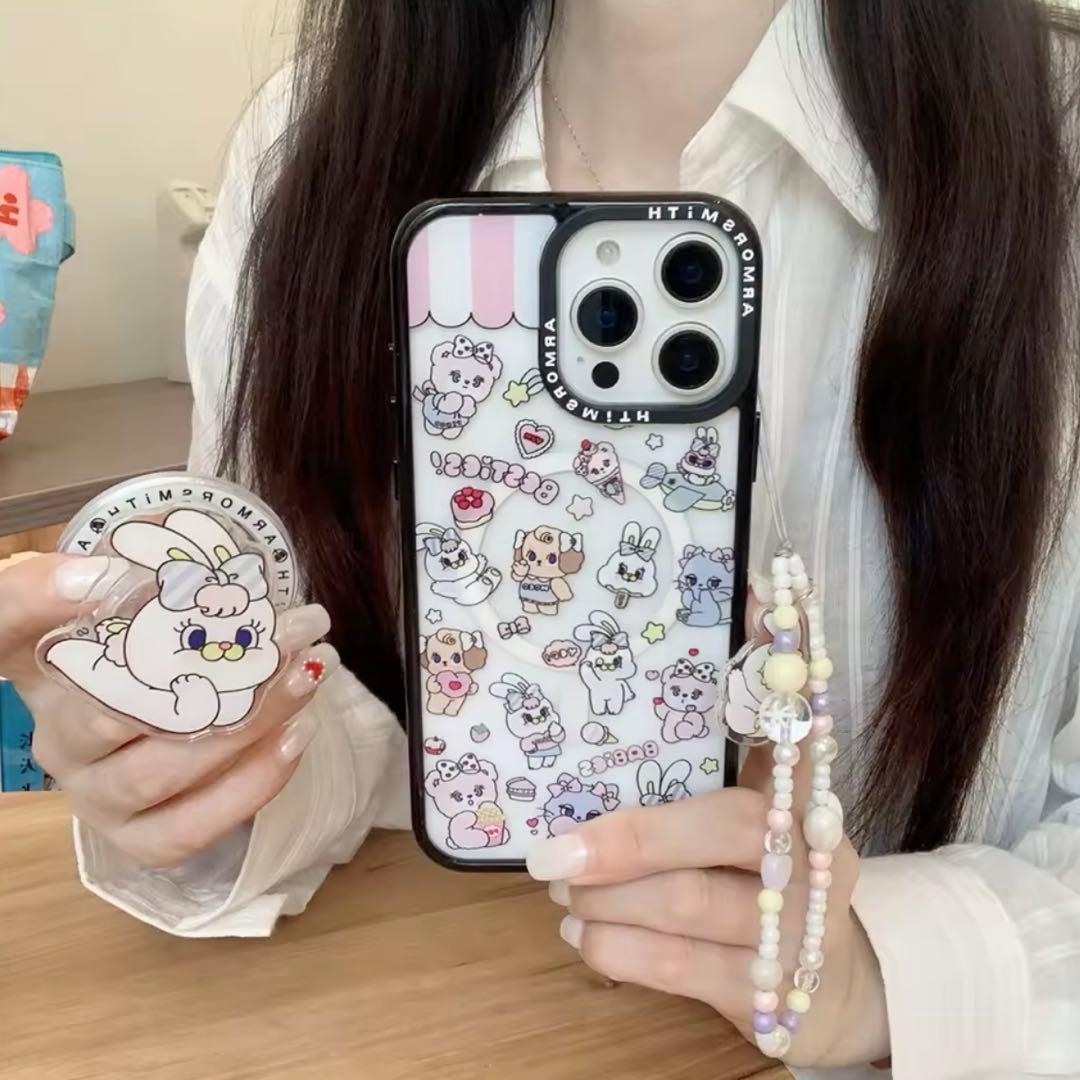 iPhone17ケース　magsafe RiCO 韓国　うさぎ　かわいい