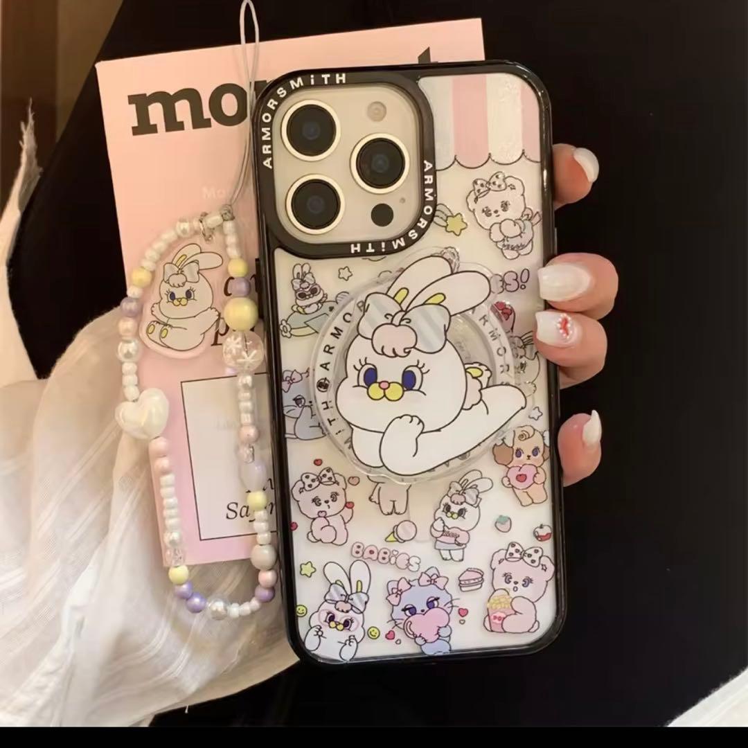iPhone17ケース　magsafe RiCO 韓国　うさぎ　かわいい