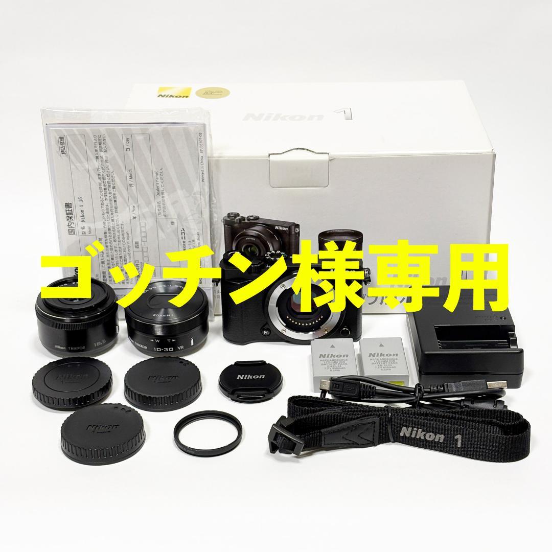 【美品】Nikon Nikon1 J5 ダブルレンズキット ブラック