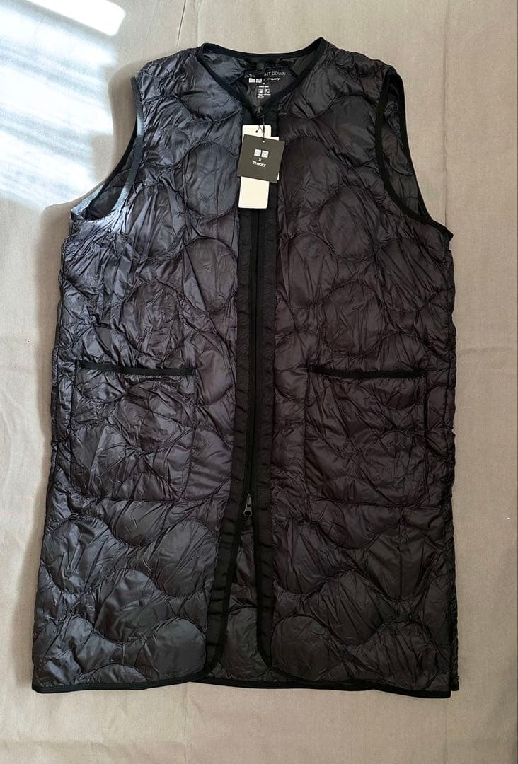 タグ付き UNIQLO x Theory ウルトラライトダウンロングベスト M