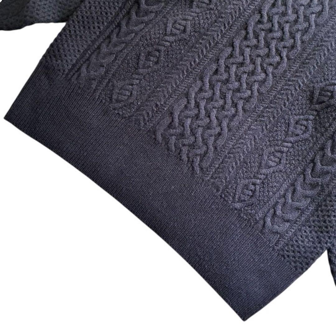 新品級✨FRAMeWORK ハミルトンウール アランニット 金ボタン 紺 F