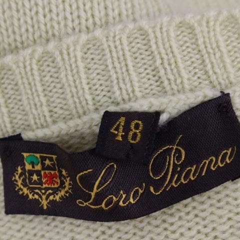 ◇良品 Loro Piana ベビーイエロー クルーネックニット カシミヤ