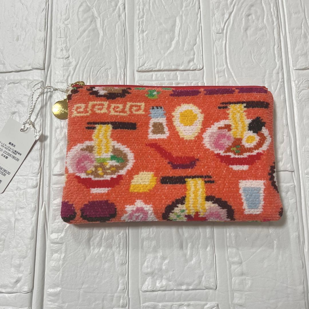 新品未使用　フェイラー　ラーメンイッチョウ　タオルハンカチ　フラットポーチ