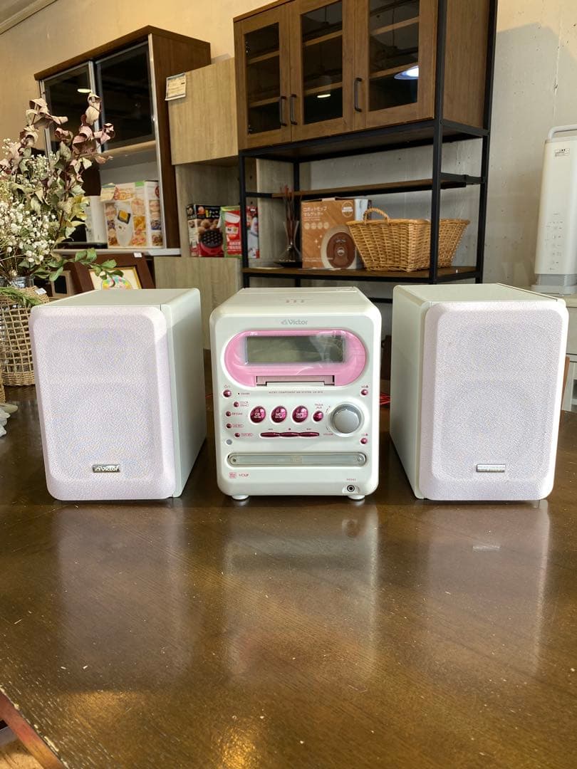 【美品】ビクター CD MD カセット コンポ CA-UXQ10-P