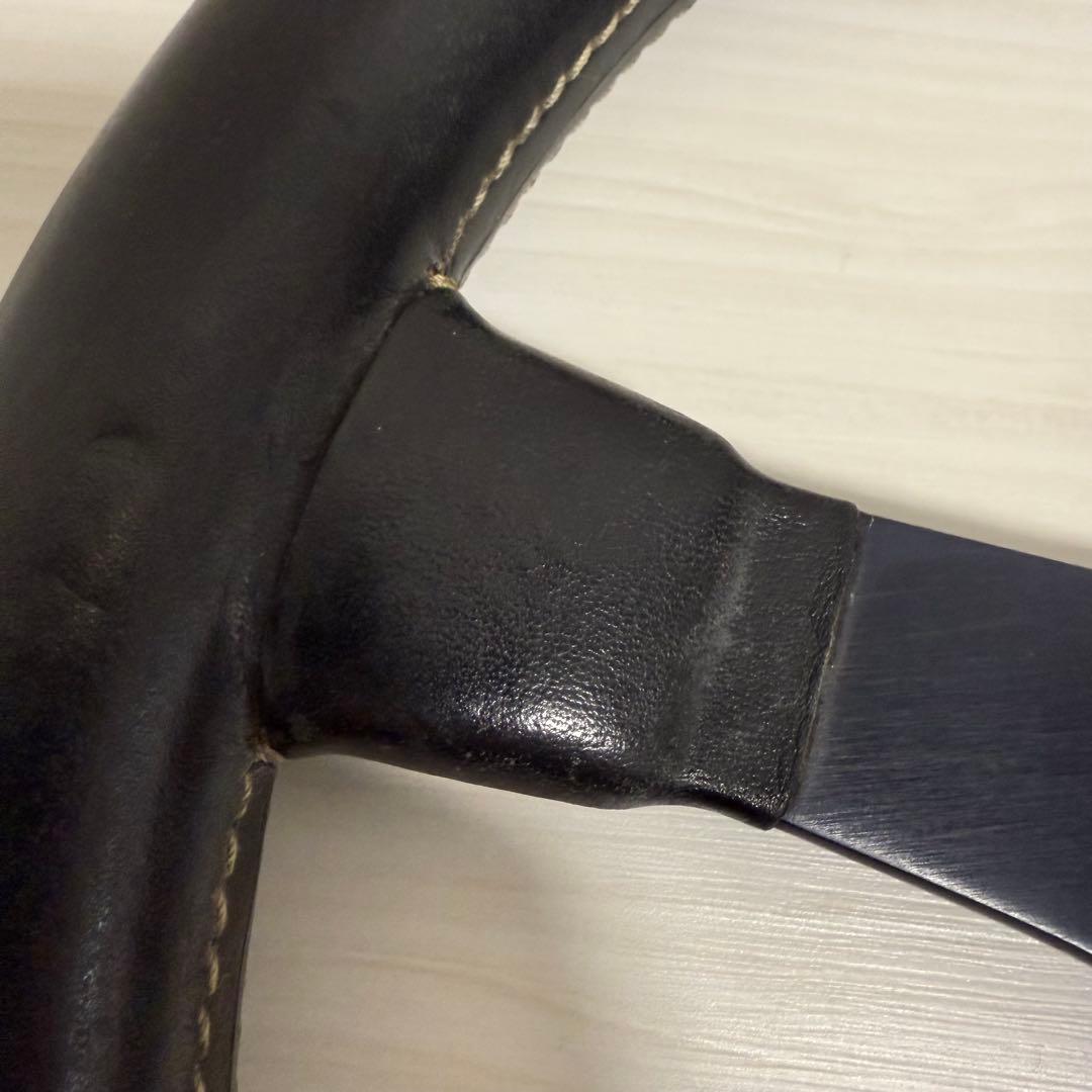 良品 MOMO JACKIE STEWART レザー巻 ステアリング 35cm