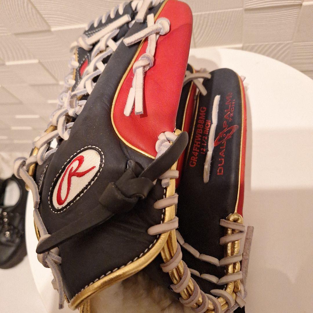 Rawlings 軟式グローブ 黒 赤外野用