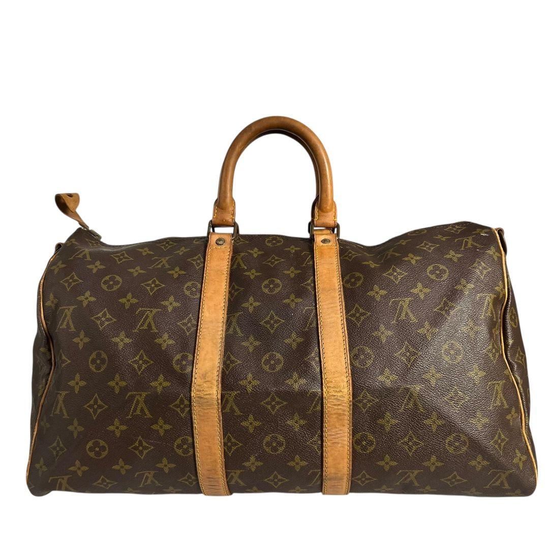 【鑑定済】ルイヴィトン　モノグラム　キーポル45　バンドリエール　ボストンバッグ