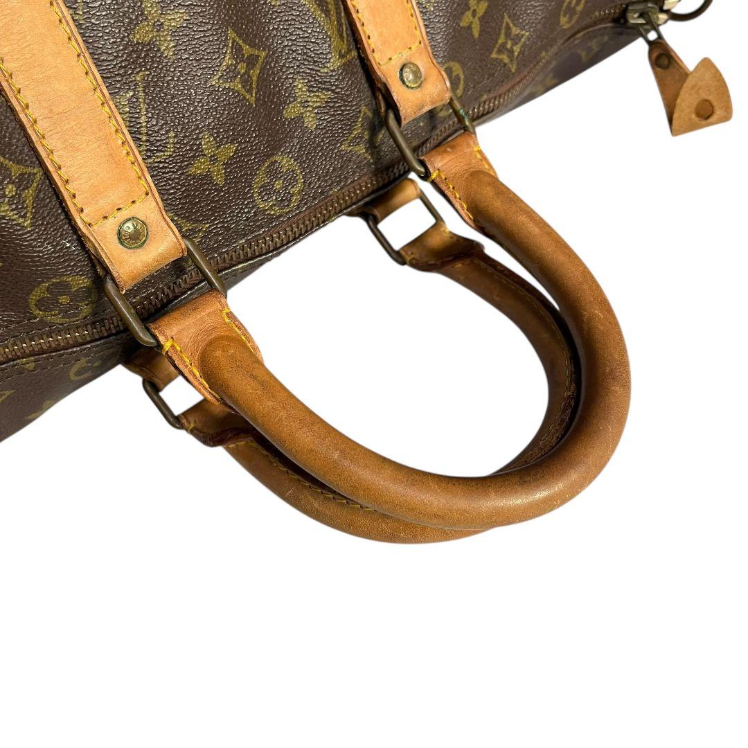 【鑑定済】ルイヴィトン　モノグラム　キーポル45　バンドリエール　ボストンバッグ