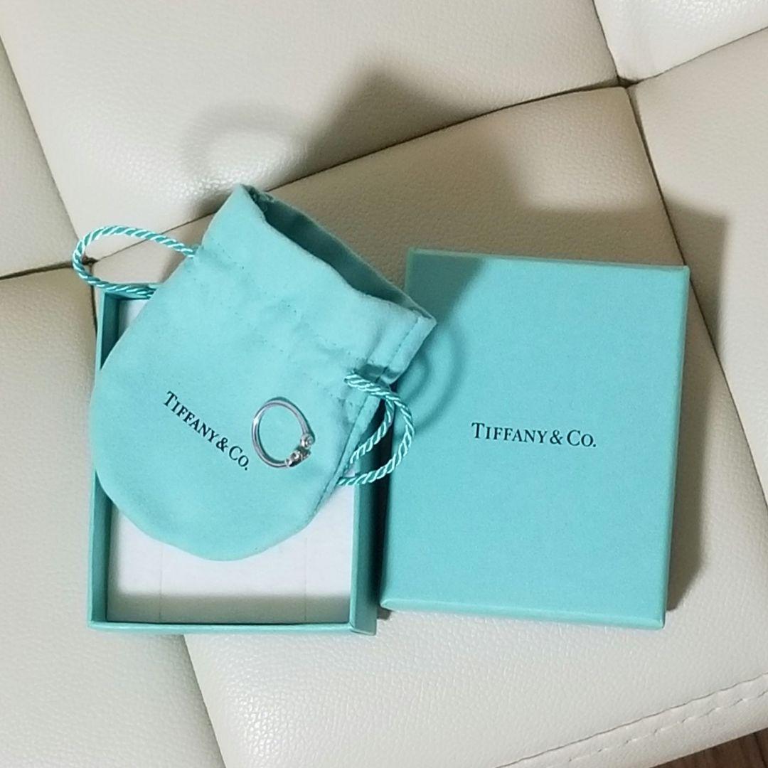 ティファニー　ラビングハートワイヤーダイヤリング　シルバー　サイズ約7号