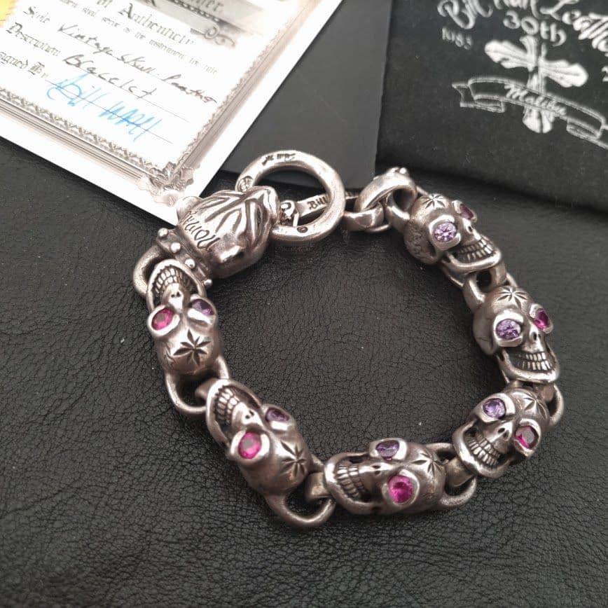 Bill Wall Leather ヴィンテージスカル パンサー ブレスレット