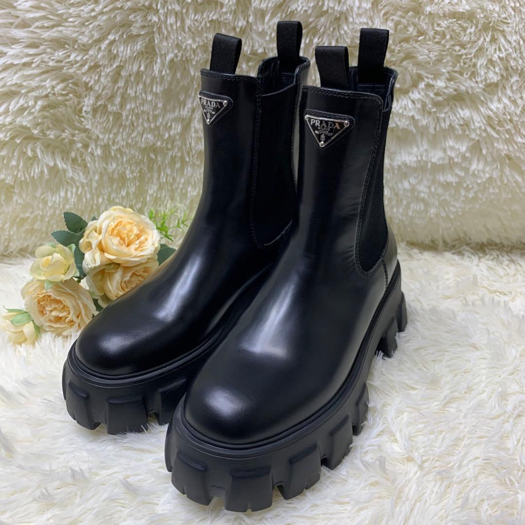 PRADA プラダ モノリス サイドゴア ブーツ