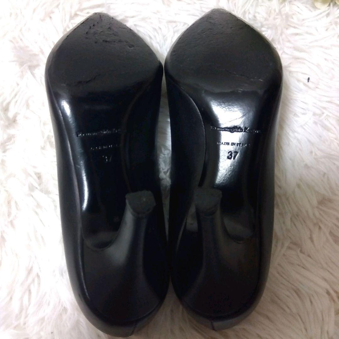 激レア！Ermenegildo Zegna 仔牛革 ポインテッドトゥパンプス 黒