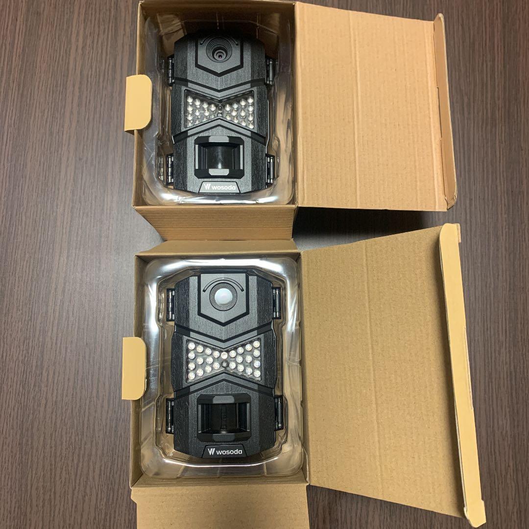 防犯カメラトレイルカメラ 1600万画素 夜間対応 日本語取扱説明書 2台セット