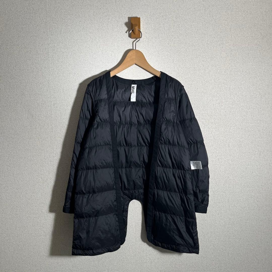 MHL. ダウンライナー付ステンカラーコート ロング丈 ブラック Ⅰ