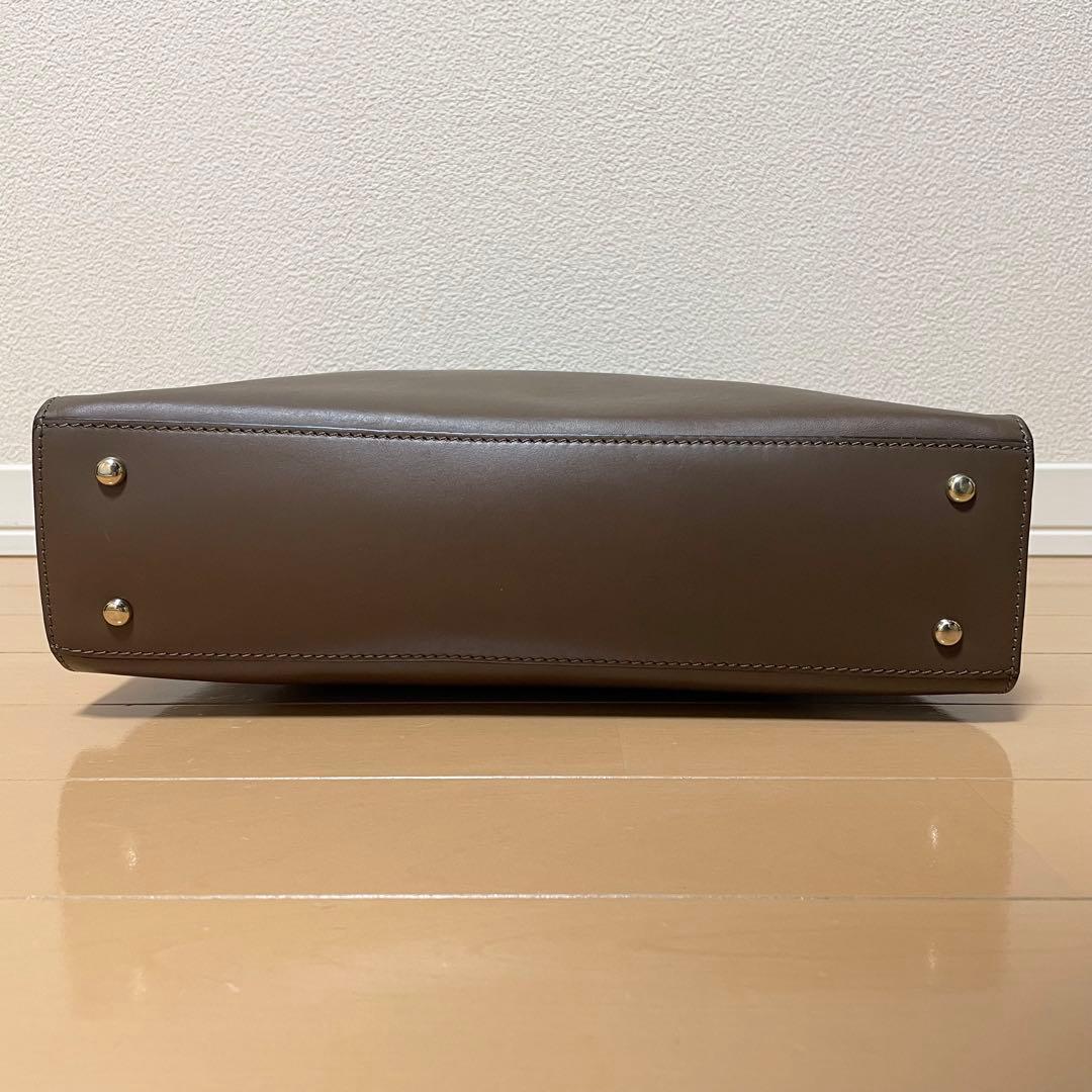 【美品】ボルドリーニセレリア トートバッグ スクエア ブラウン A4サイズ収納可