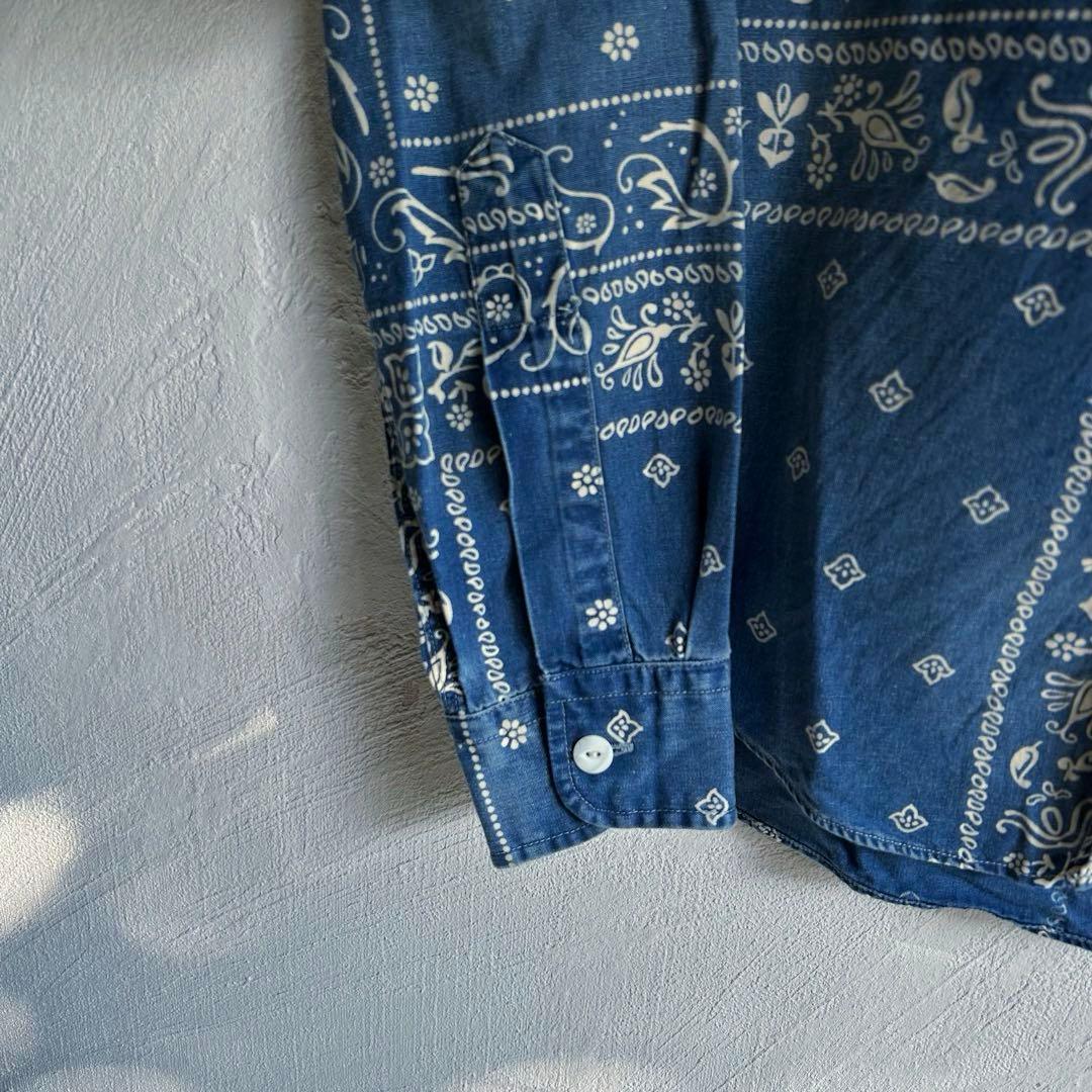 RRL ペイズリー柄 長袖シャツ ダブルアールエル XS
