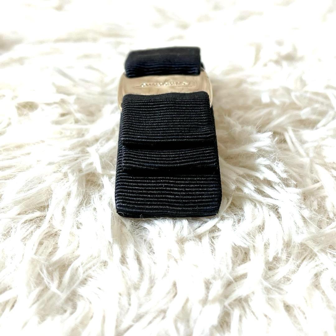 極美品　フェラガモ バレッタ ヴァラ ブラック ゴールド金具 イタリア製 美品