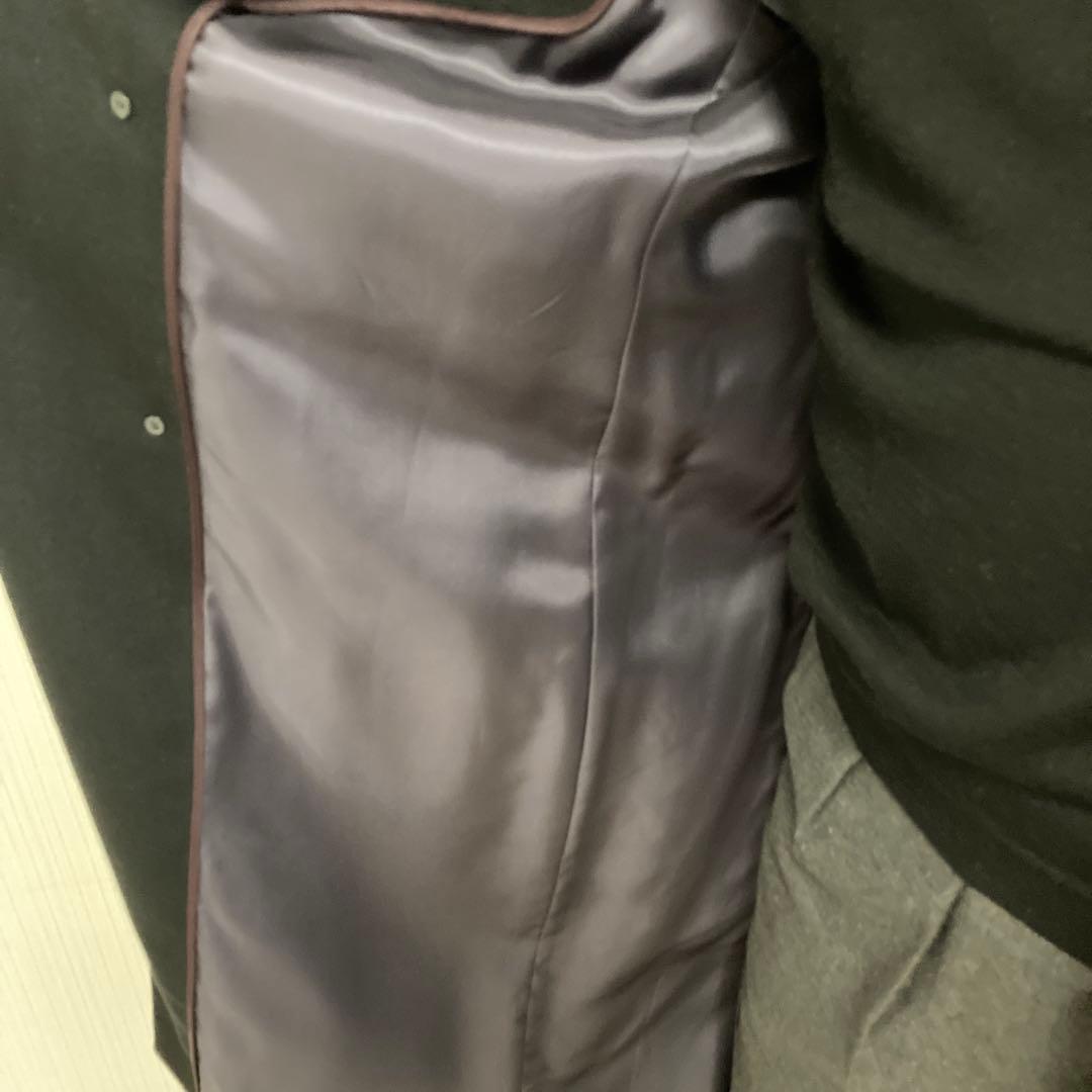 ダブルブレストチェスターコート ブラック