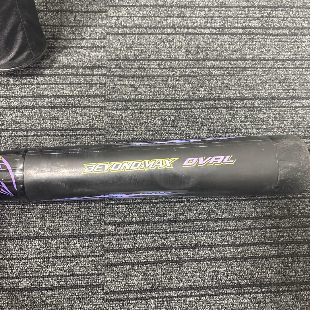 BEYOND MAX OVAL バット 紫/黒 バットケース付き