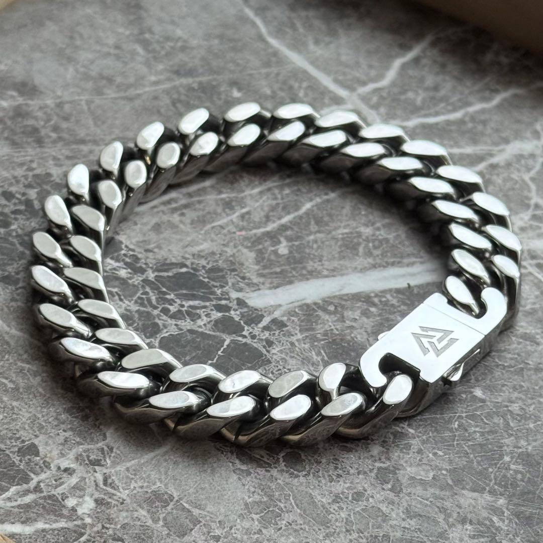 純チタン 極太 喜平 ブレスレット 23cm 15mm 新品 刻印入り