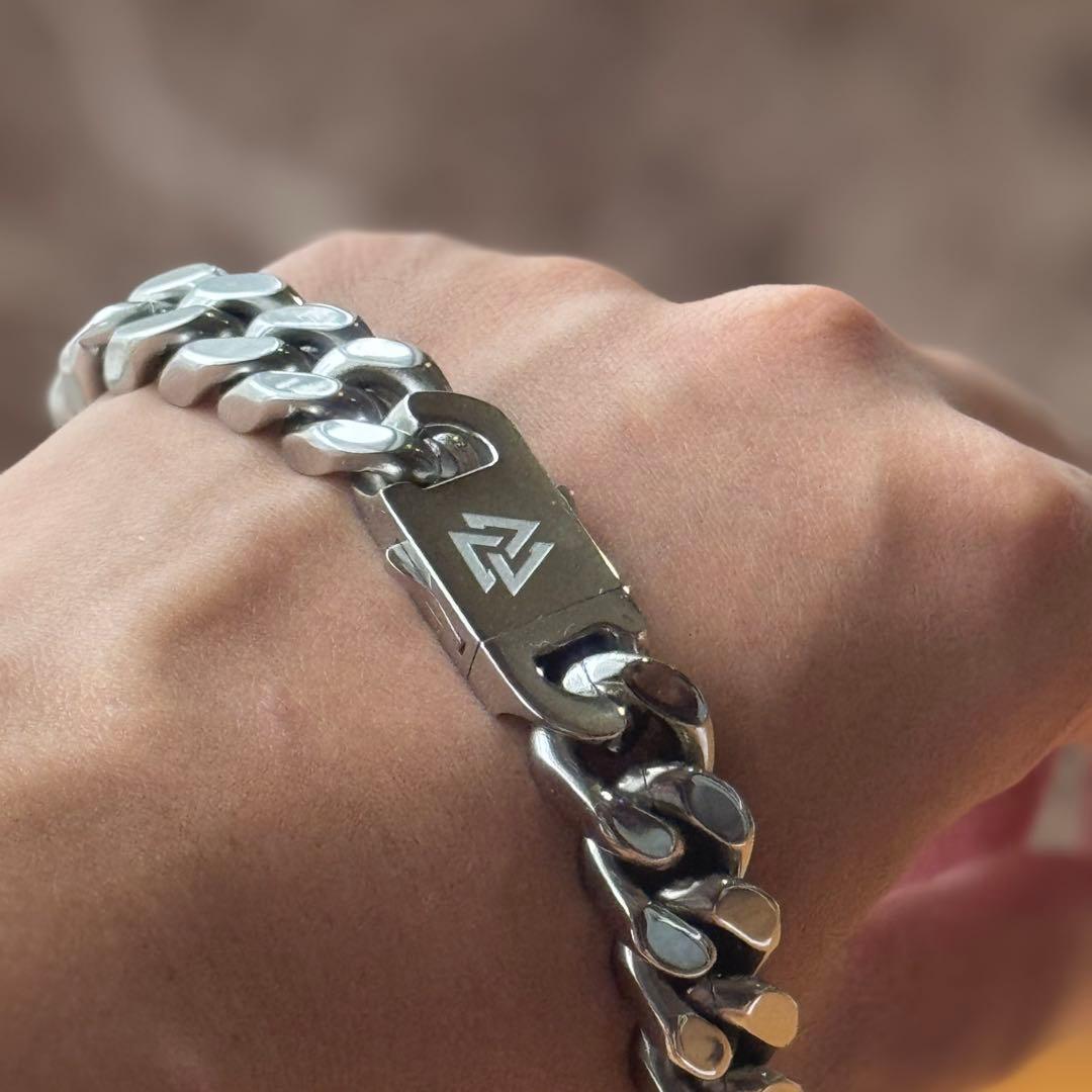 純チタン 極太 喜平 ブレスレット 23cm 15mm 新品 刻印入り