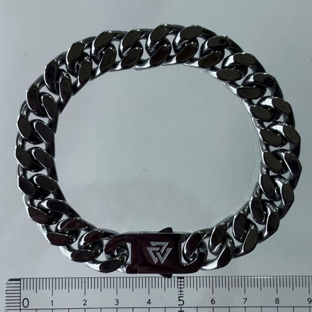 純チタン 極太 喜平 ブレスレット 23cm 15mm 新品 刻印入り