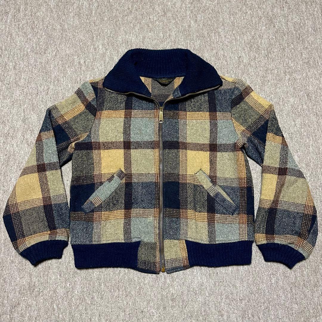 Lee ウールジャケット ジップアップ チェック柄 タロン USA製 70s