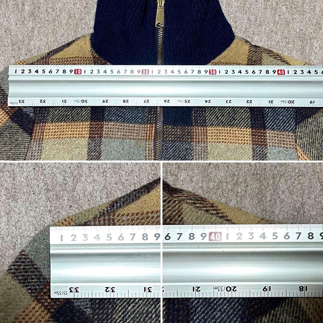 Lee ウールジャケット ジップアップ チェック柄 タロン USA製 70s