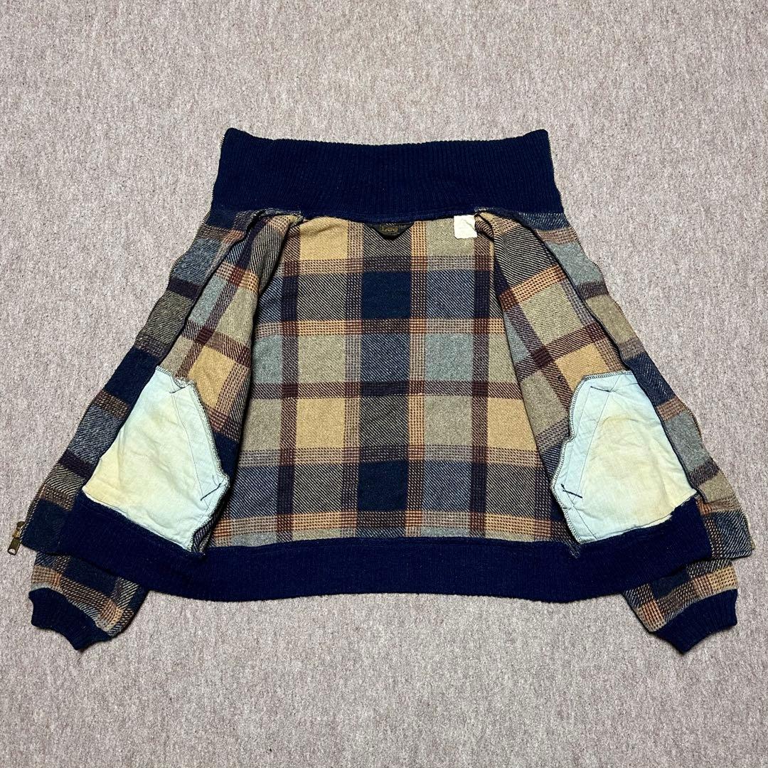 Lee ウールジャケット ジップアップ チェック柄 タロン USA製 70s