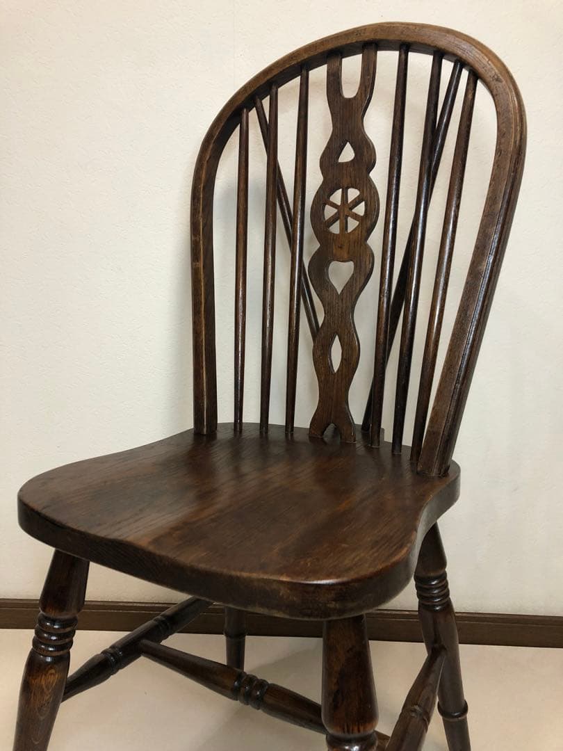 英国製 アンティーク ホイールバックチェア ヴィンテージ チェア ビンテージ